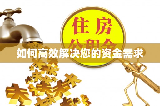 和林格尔如何高效解决您的资金需求