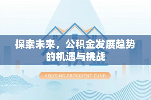 和林格尔探索未来，公积金发展趋势的机遇与挑战